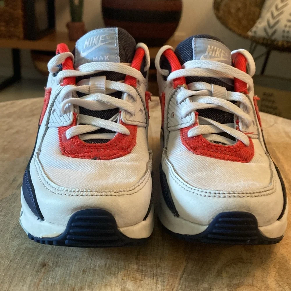 Nike Kids White Red Navy Air Max Sneakers